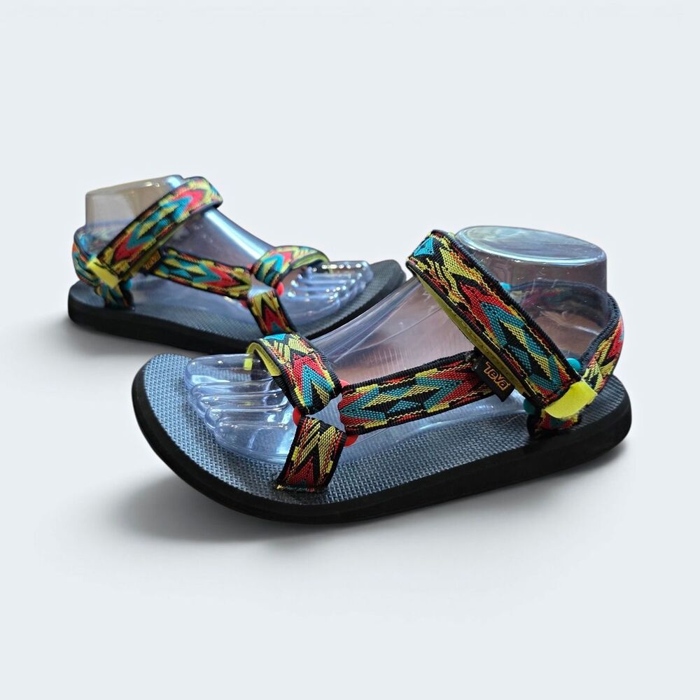 Teva Original Universal Sandals Double Diamond Aurora Womens 9 Flat Strappy
